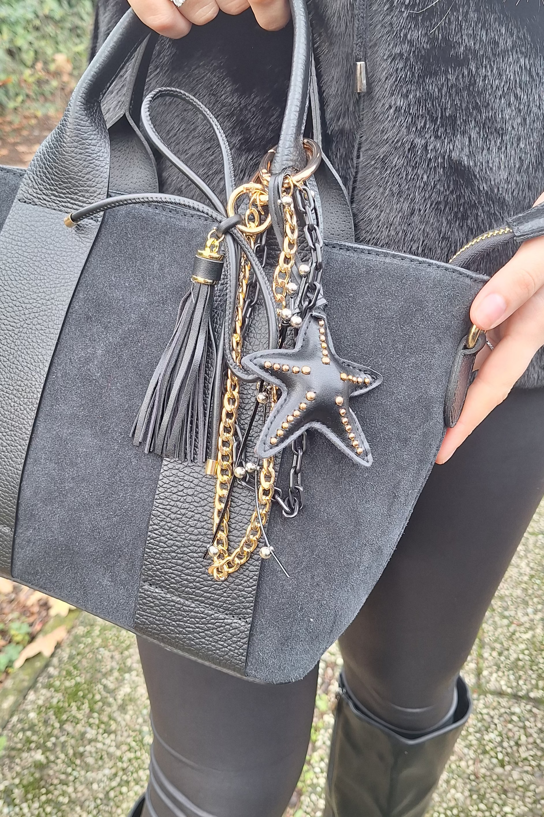 CHARMS STELLA ECOPELLE NERO