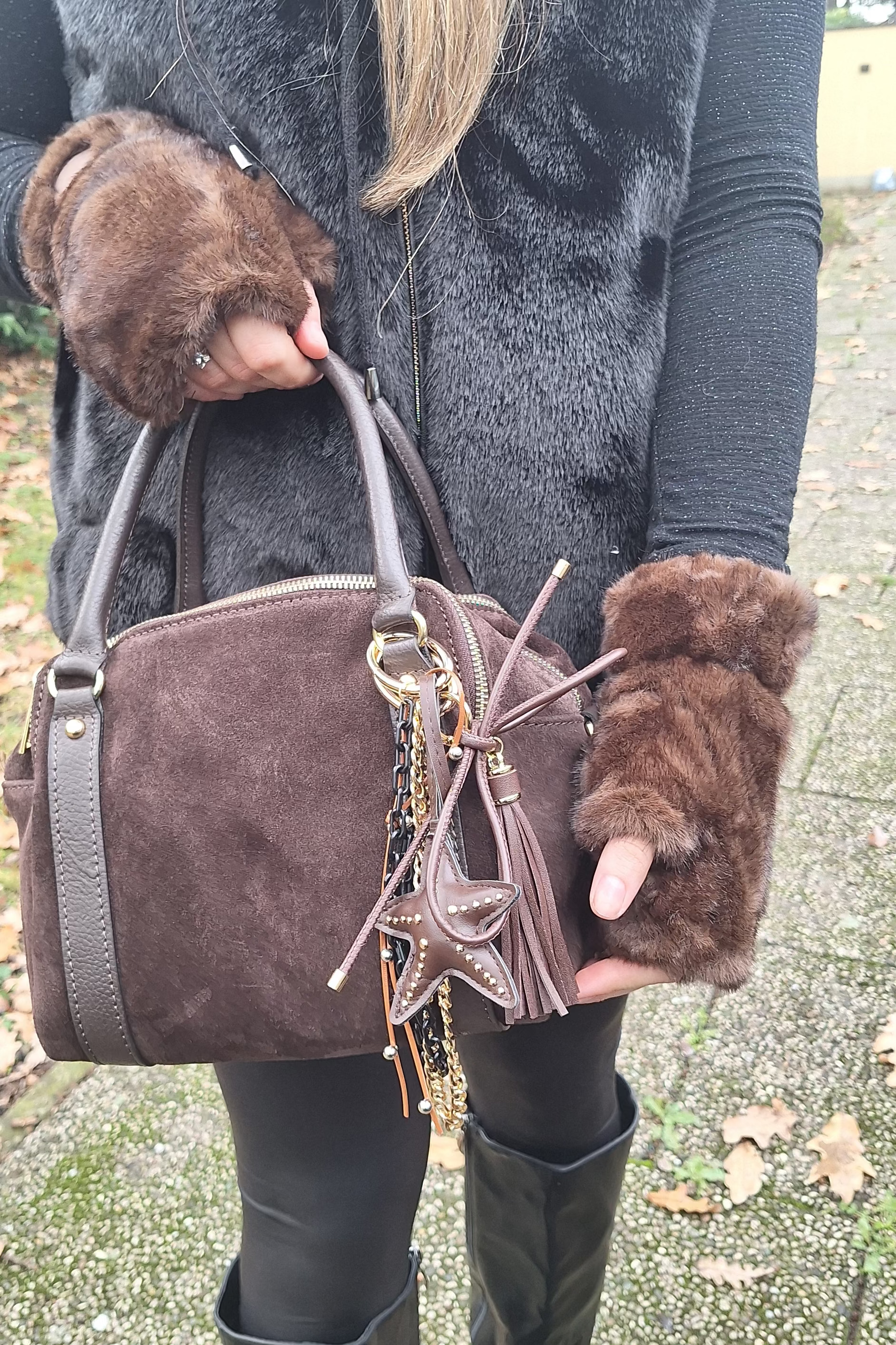 CHARMS STELLA ECOPELLE MARRONE