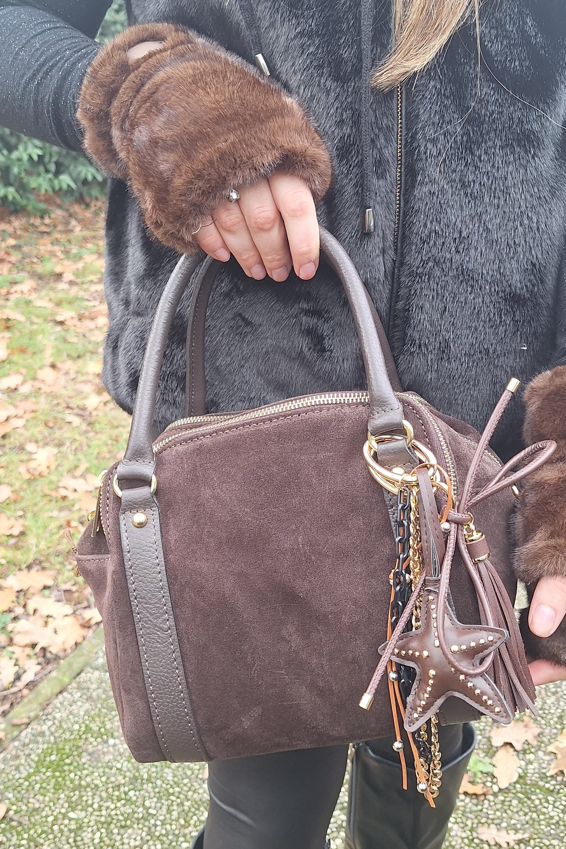 CHARMS STELLA ECOPELLE MARRONE