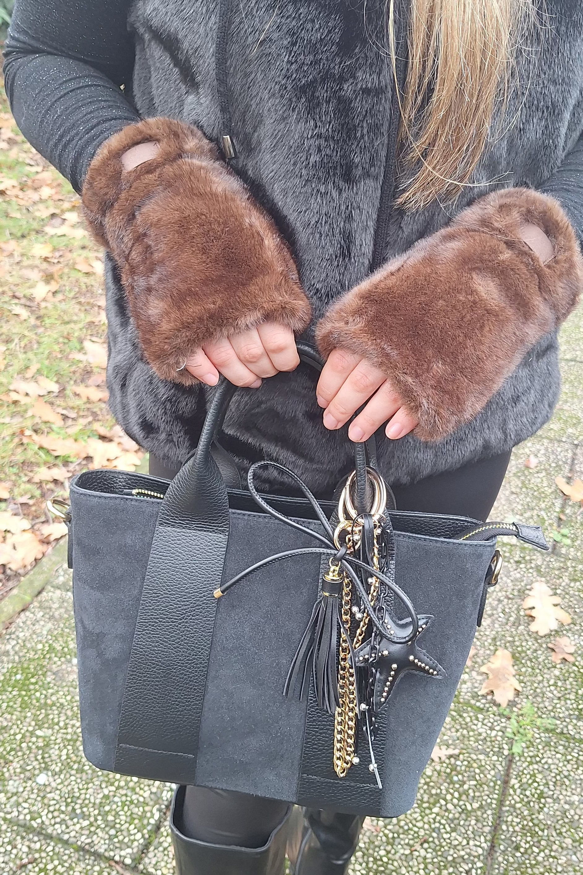 CHARMS STELLA ECOPELLE NERO