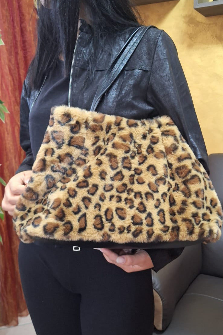 BORSA ECOPELLICCIA MACULATA VALE