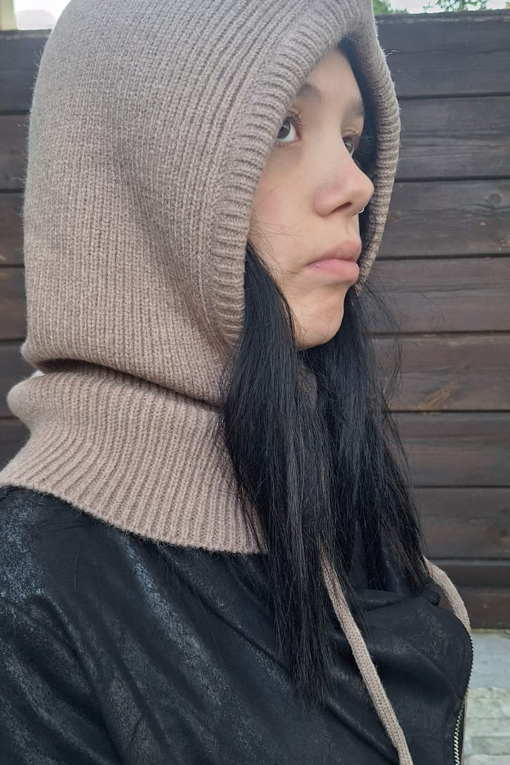 BALACLAVA LANA NERO CON COULISSE