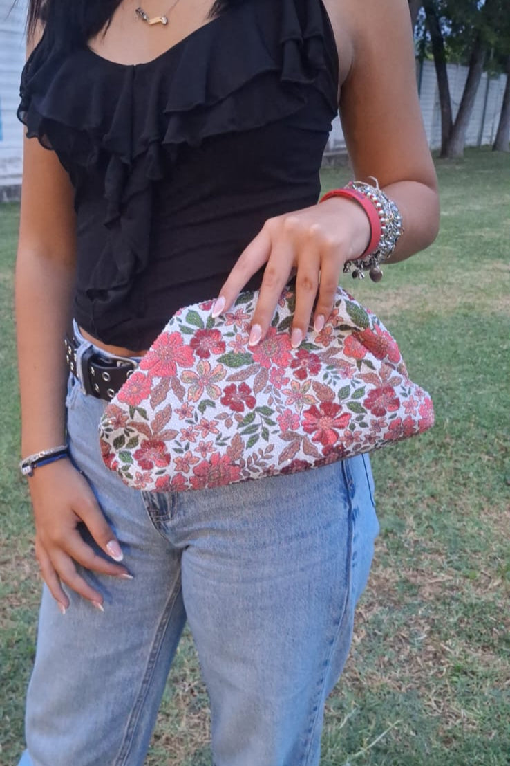BORSA EDEN FIORI ROSSA