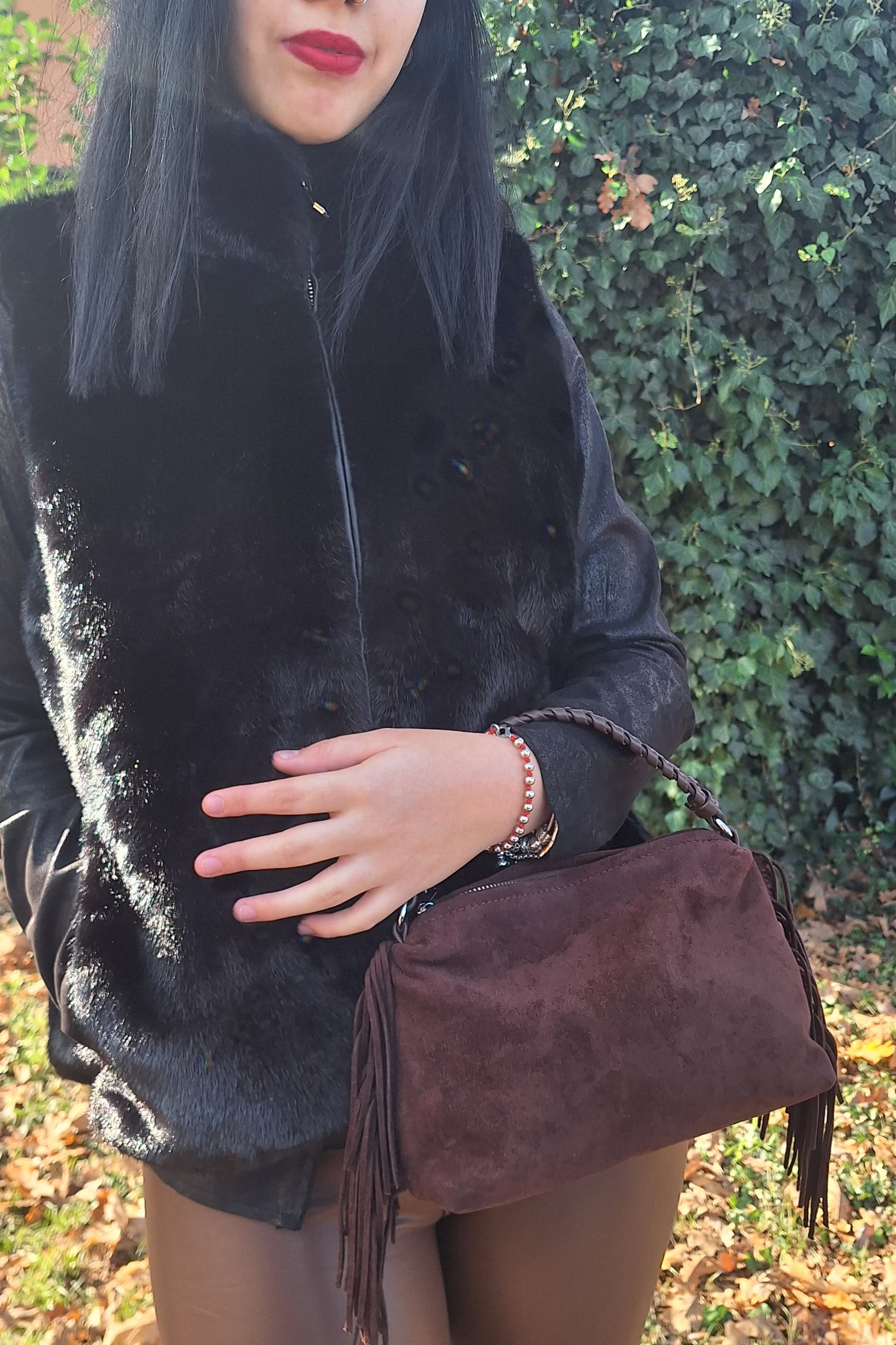 BORSA EMMA FRANGE LATERALI