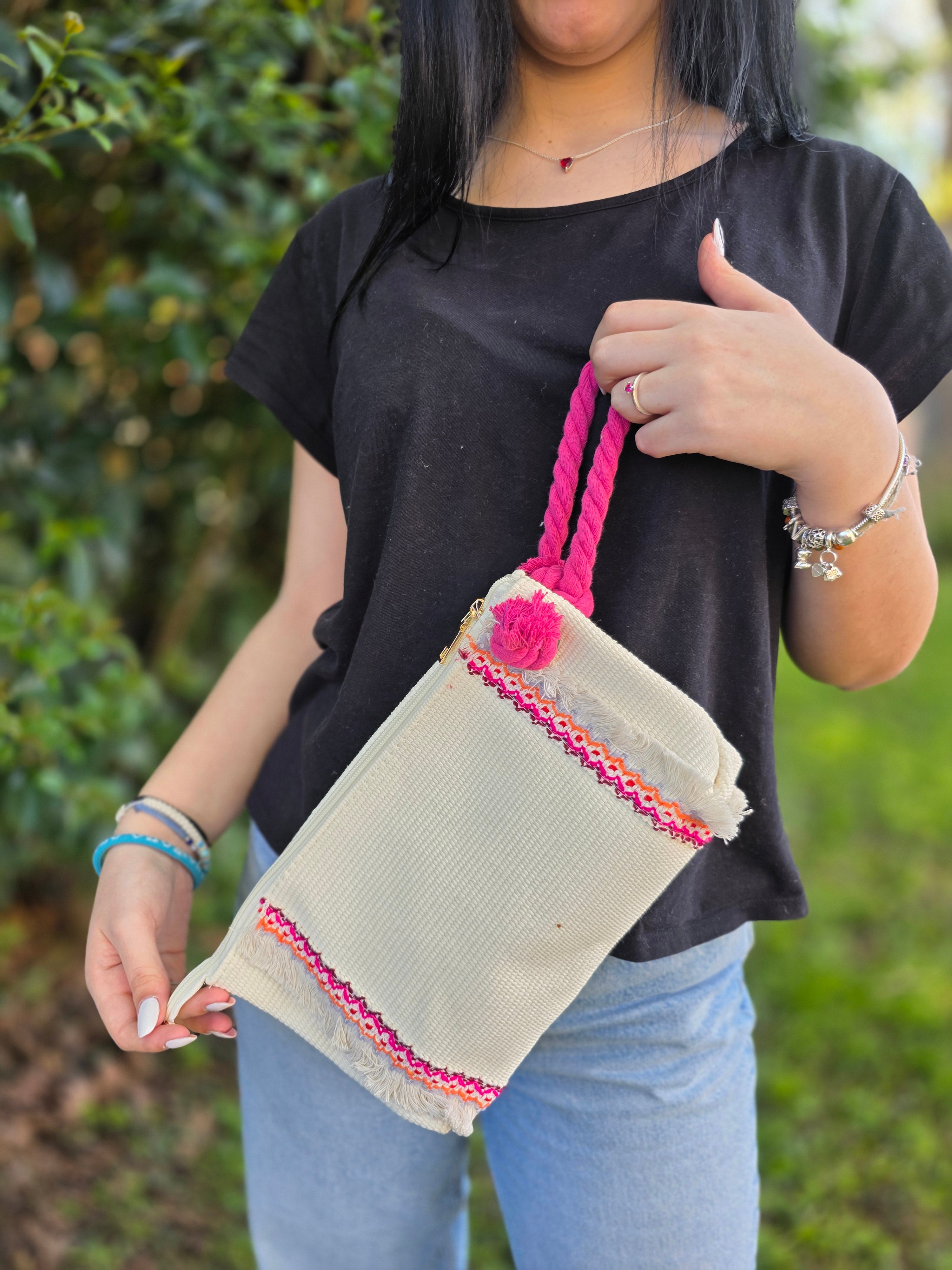 POCHETTE JUTA CON LACCIO