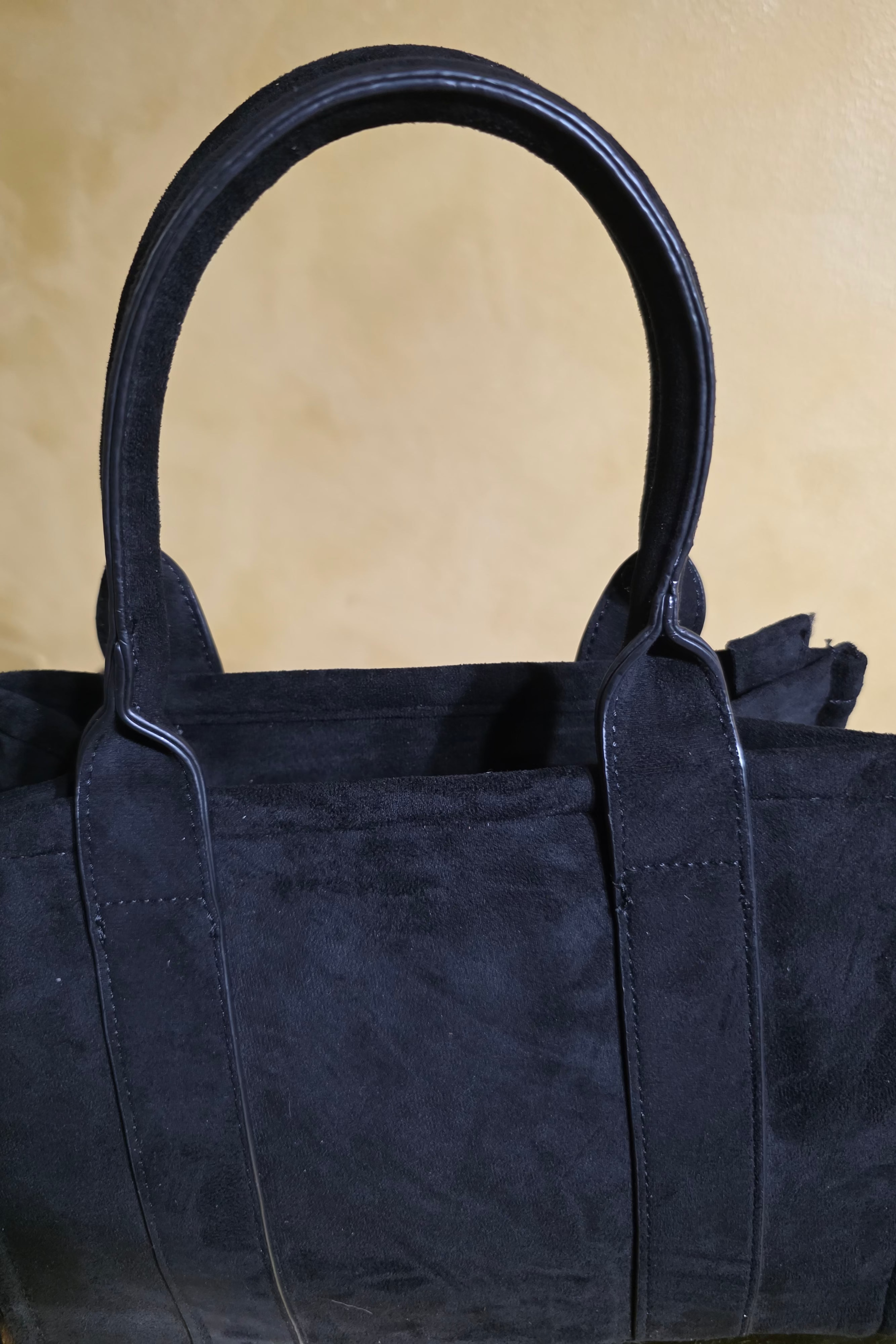 BORSA SHOPPING PICCOLA CAMOSCIO NERO