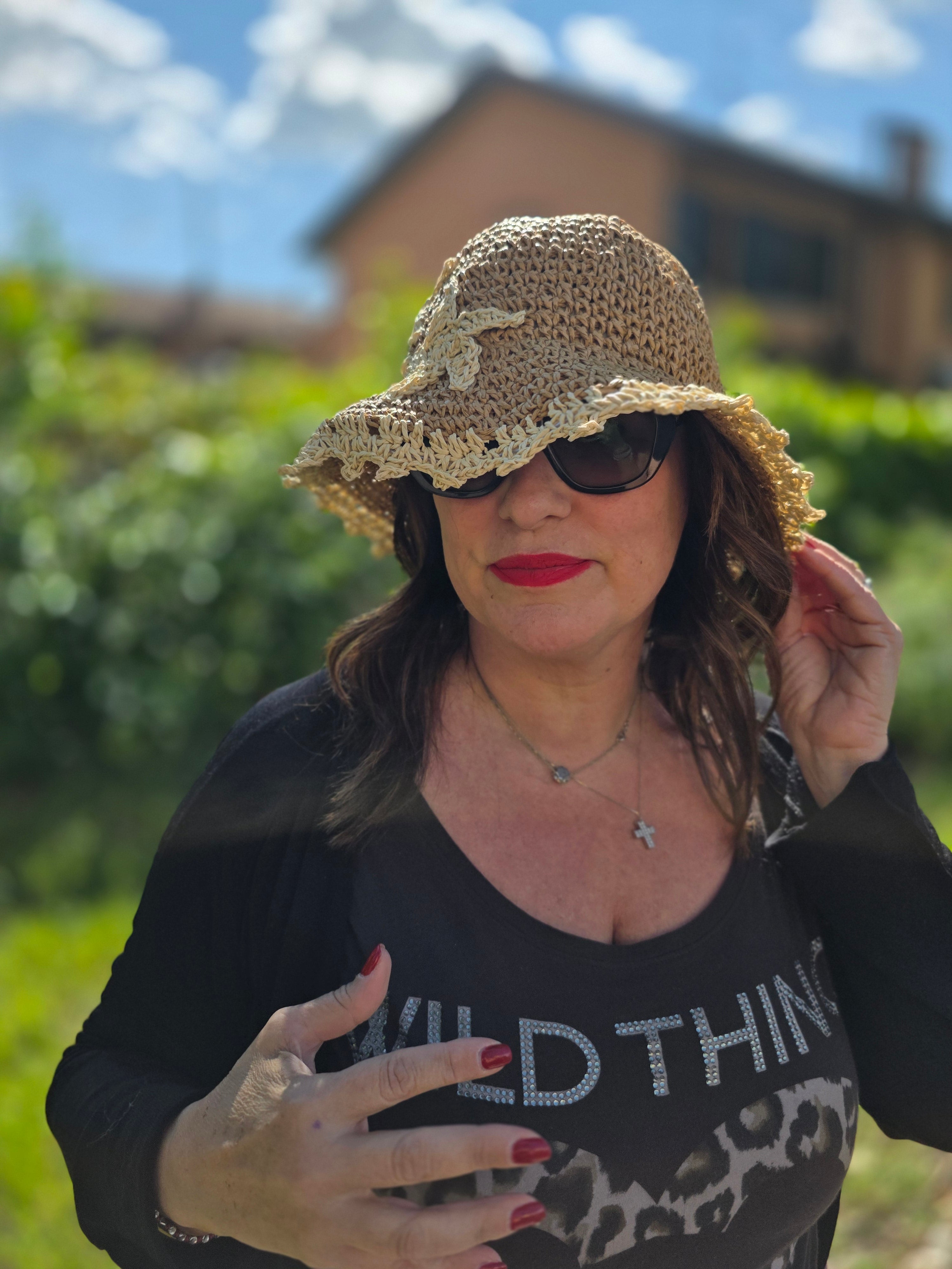 CAPPELLO RAFFIA STELLA