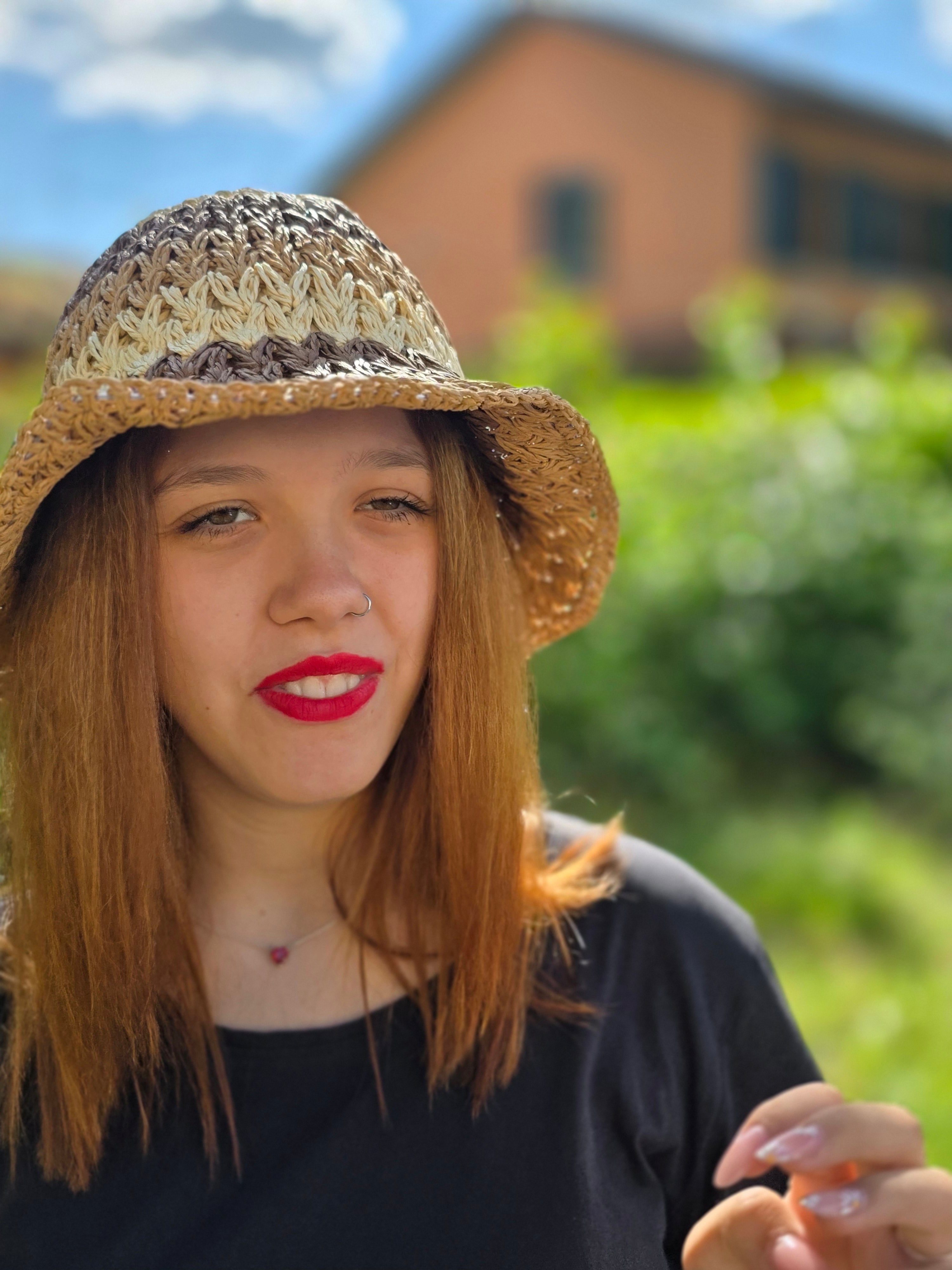 CAPPELLO RAFFIA SFUMATO