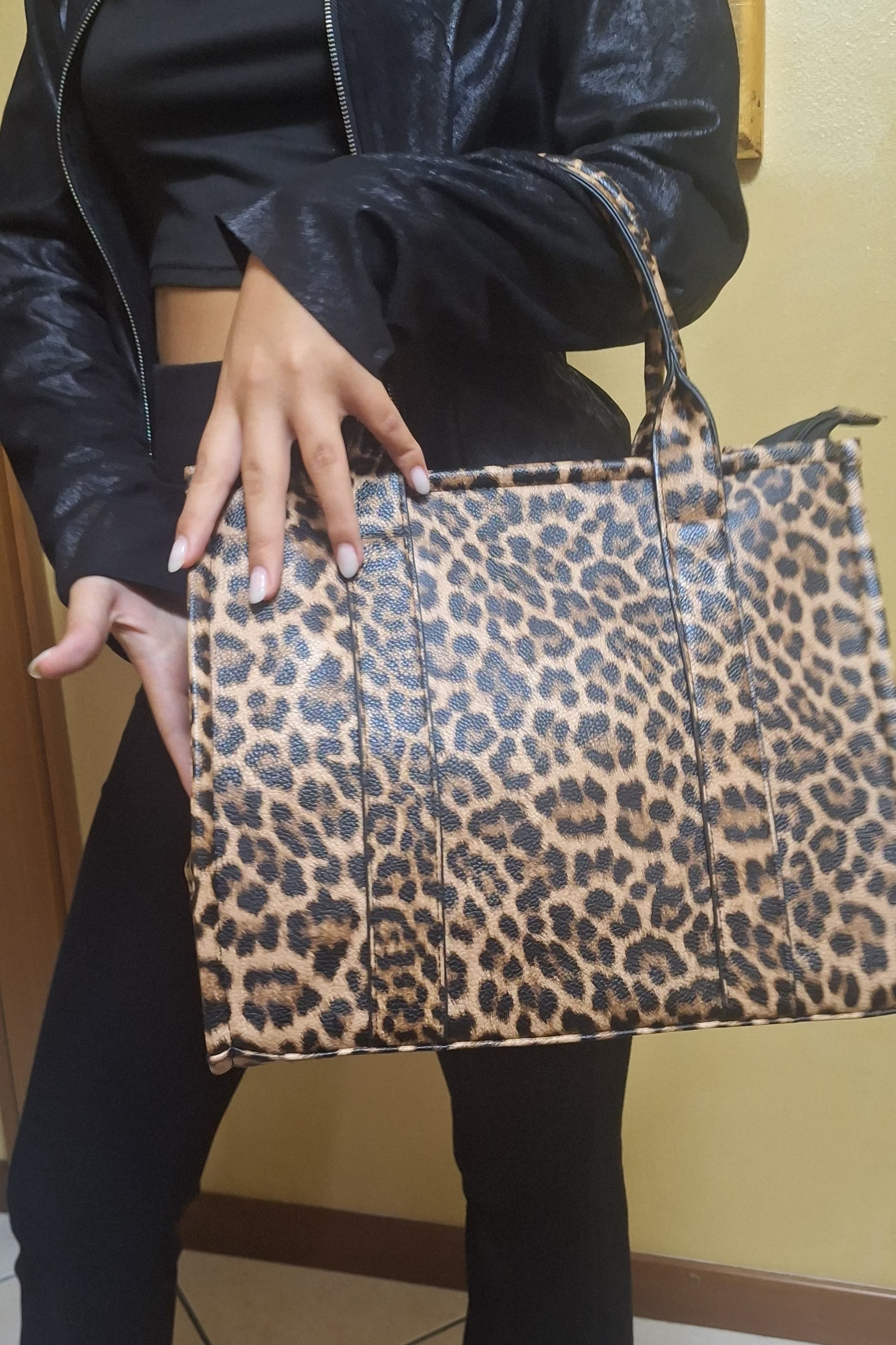 BORSA GRANDE SHOPPING MACULATA