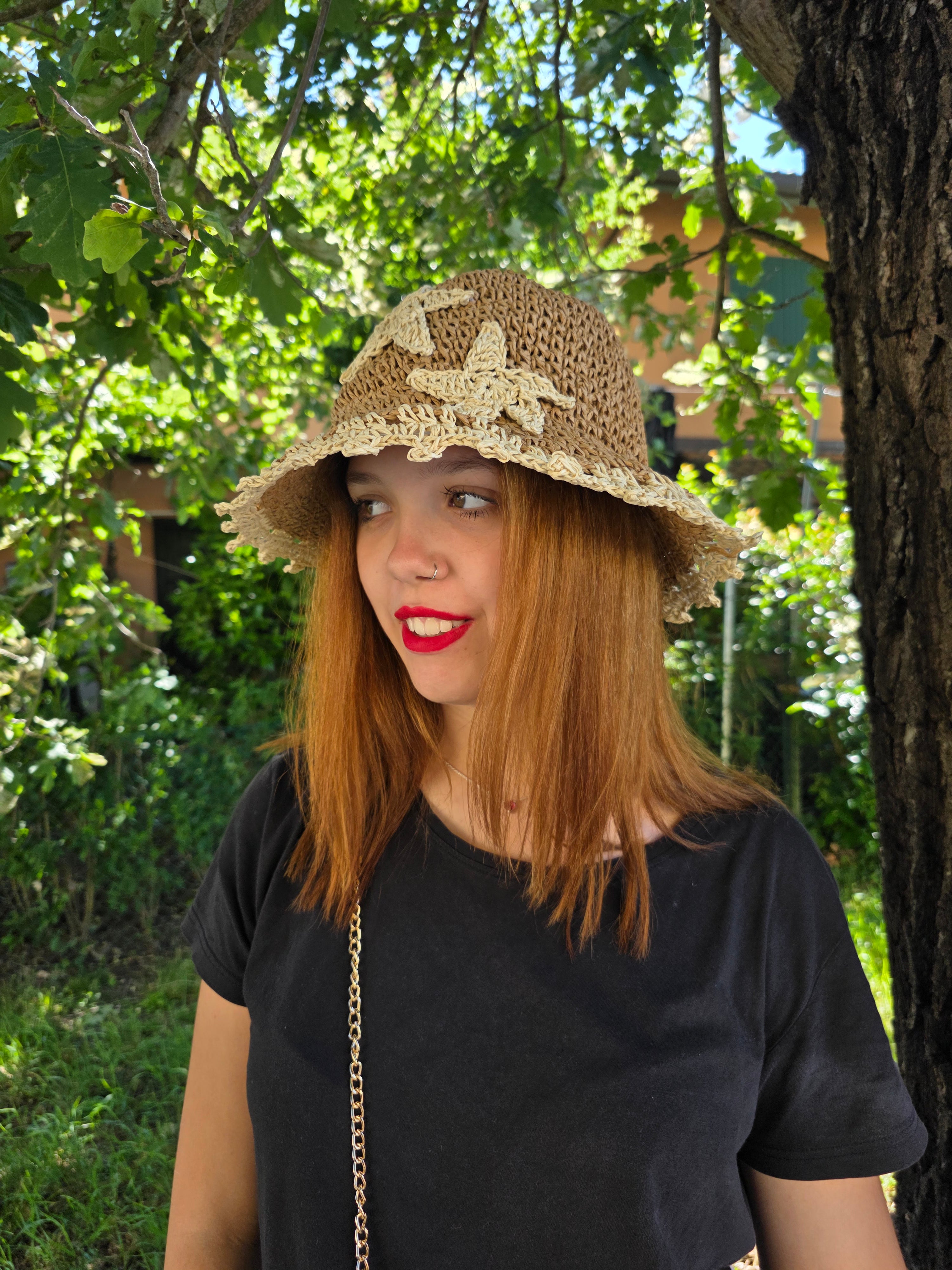 CAPPELLO RAFFIA STELLA