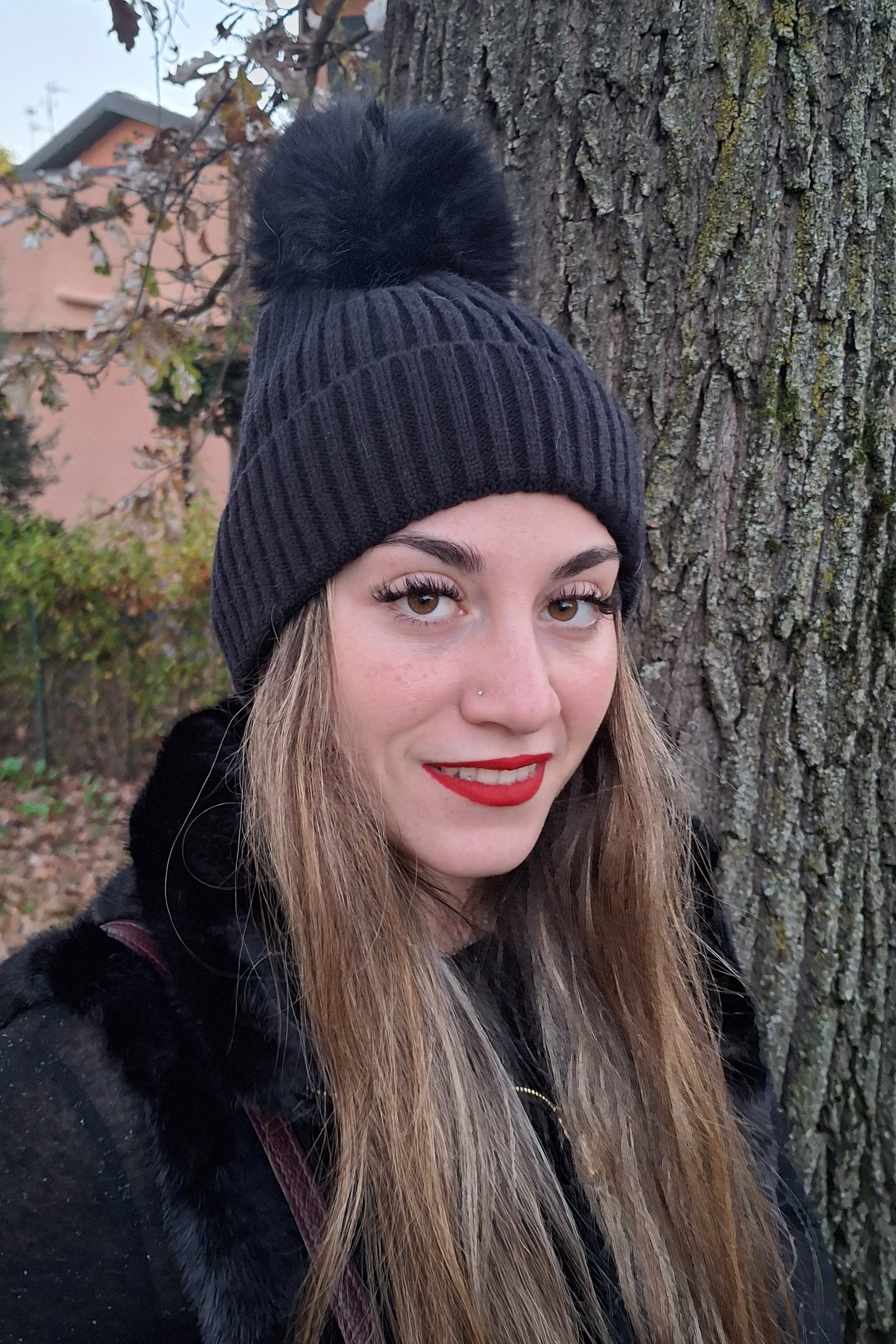 CUFFIA LANA CON PON PON