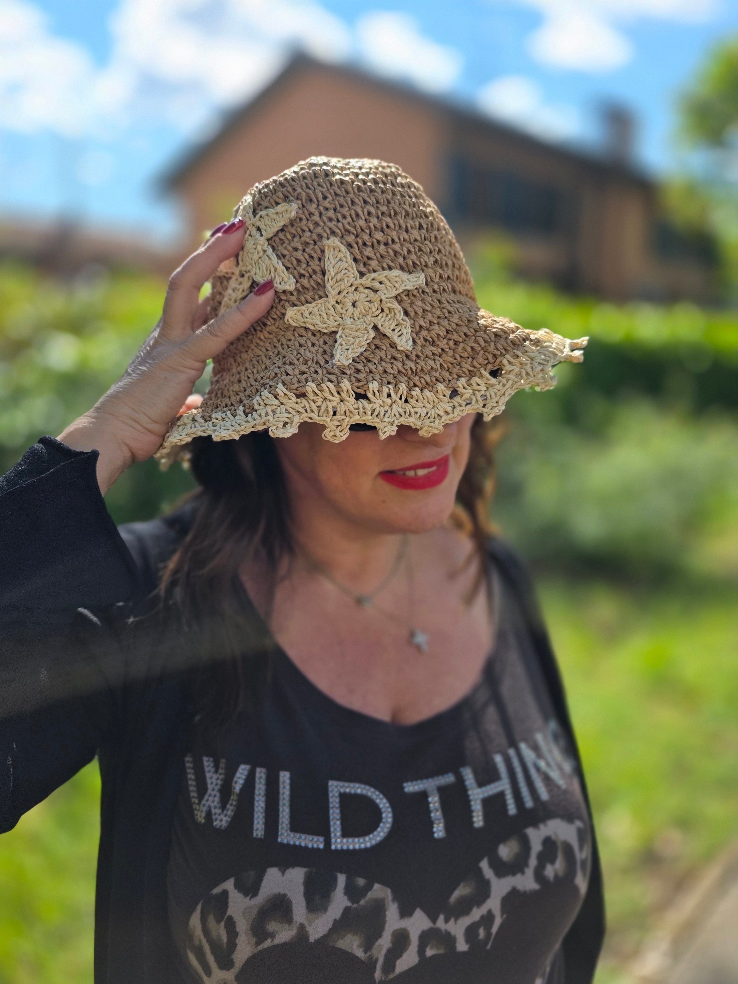 CAPPELLO RAFFIA STELLA