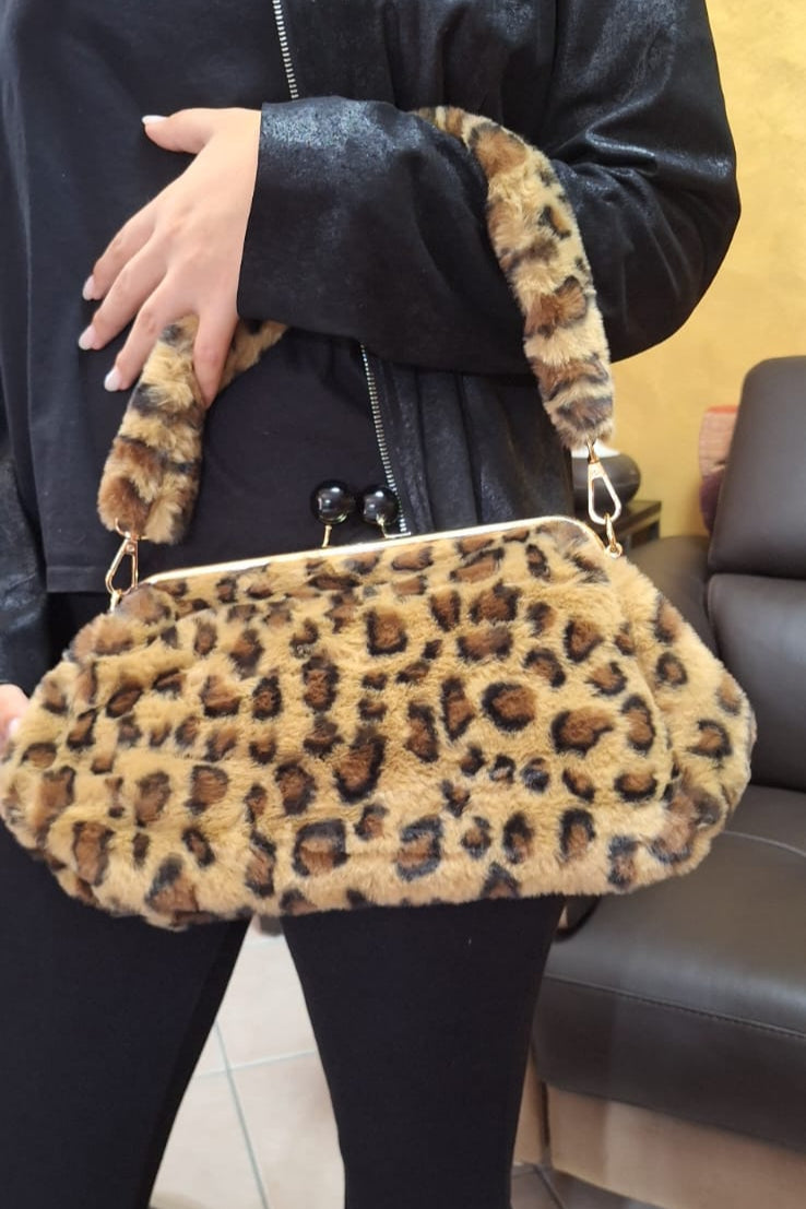 BORSA ECOPELLICCIA MACULATA GIOIA