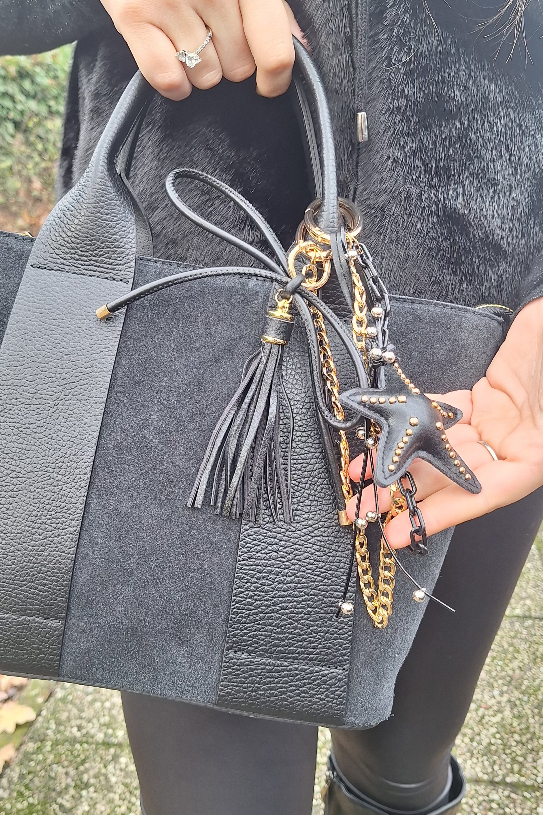 CHARMS STELLA ECOPELLE NERO