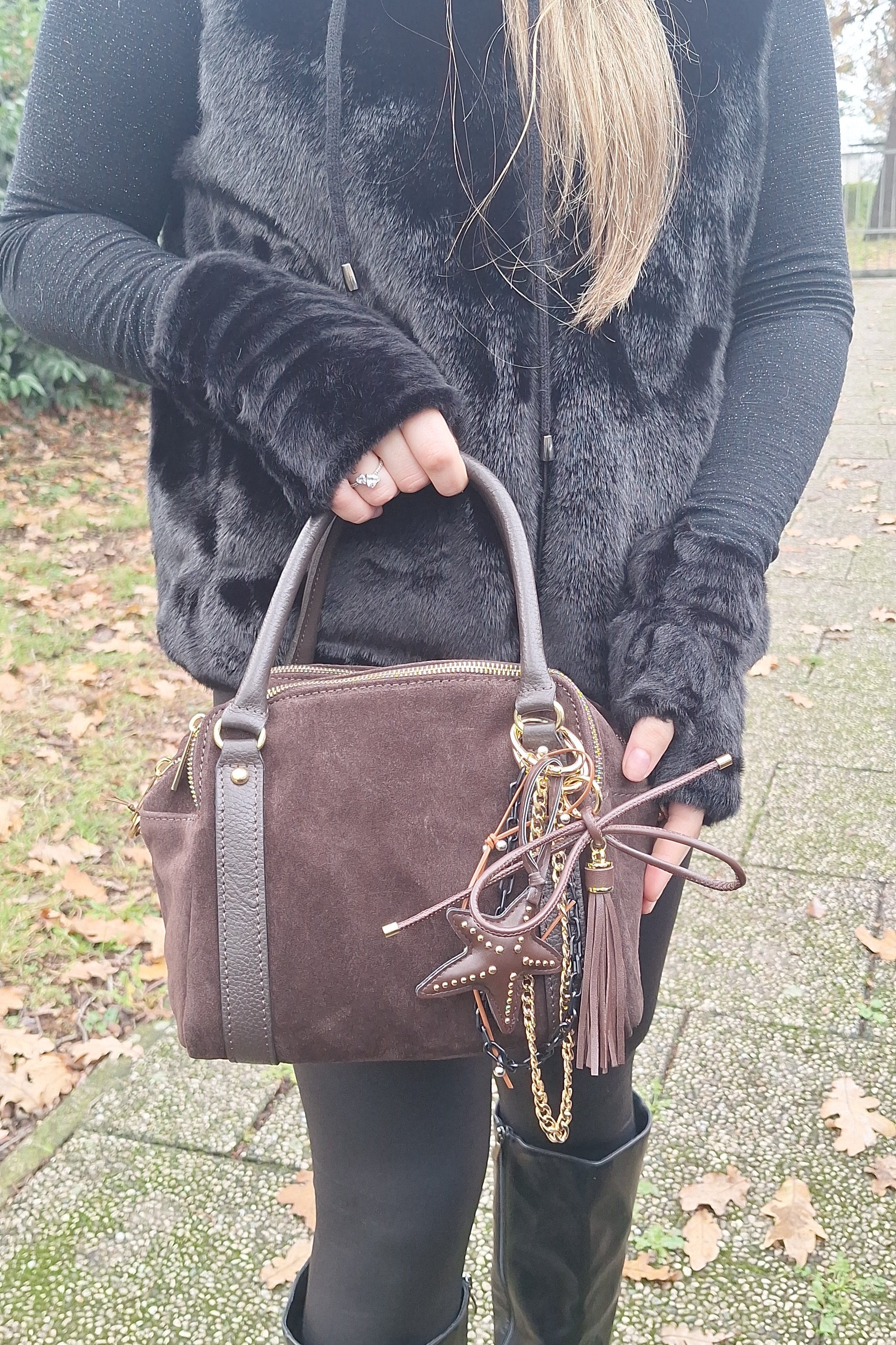 CHARMS STELLA ECOPELLE MARRONE