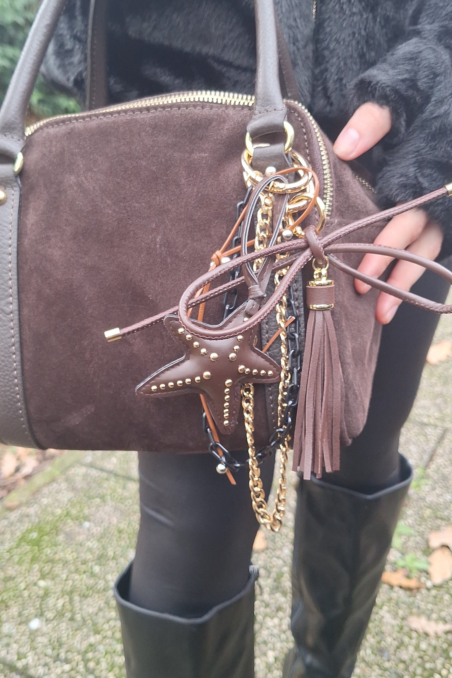 CHARMS STELLA ECOPELLE MARRONE