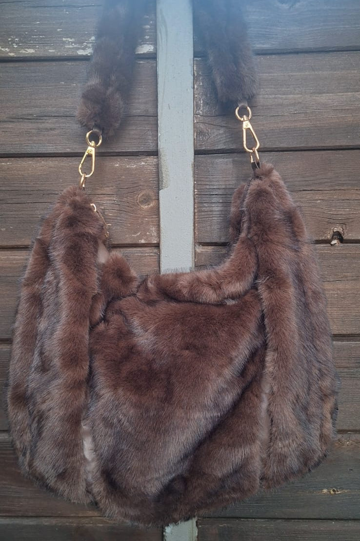 BORSA ONDA ECOPELLICCIA CIOCCOLATO