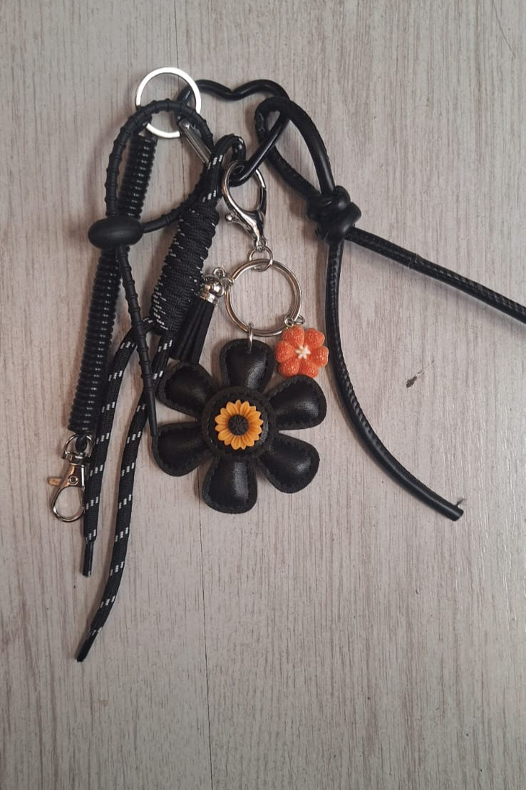 Charms per borse con fiore ecopelle