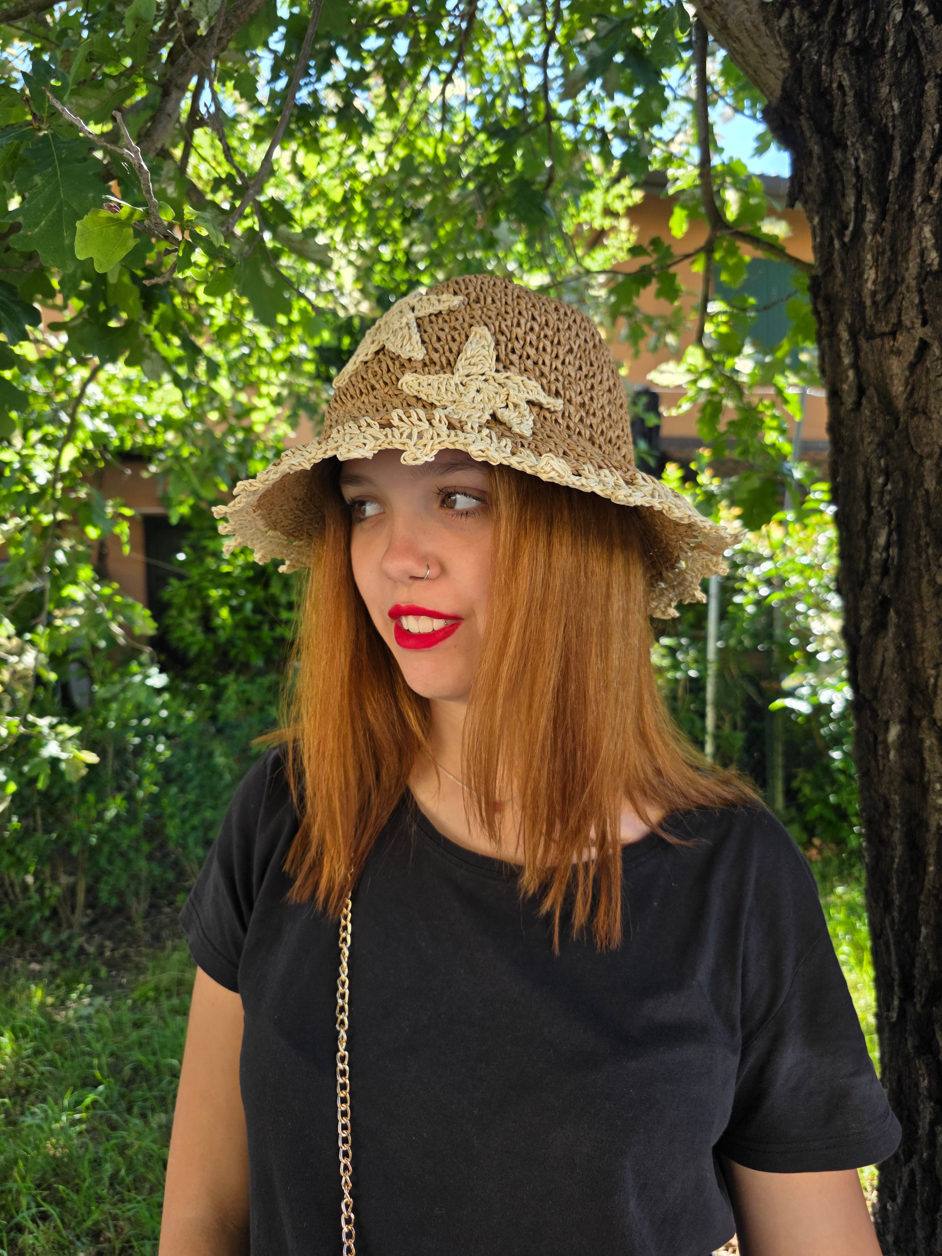 CAPPELLO RAFFIA STELLA