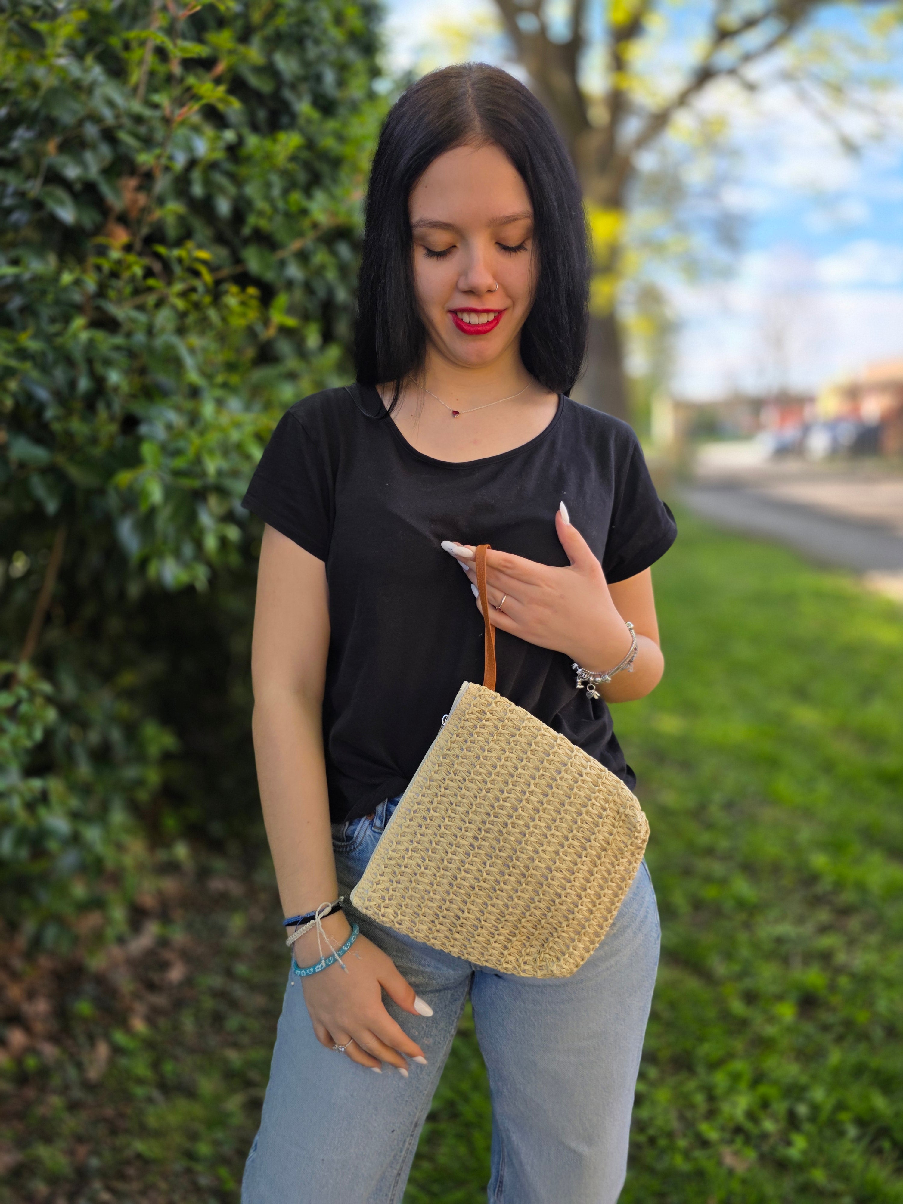 POCHETTE RAFFIA SALLY