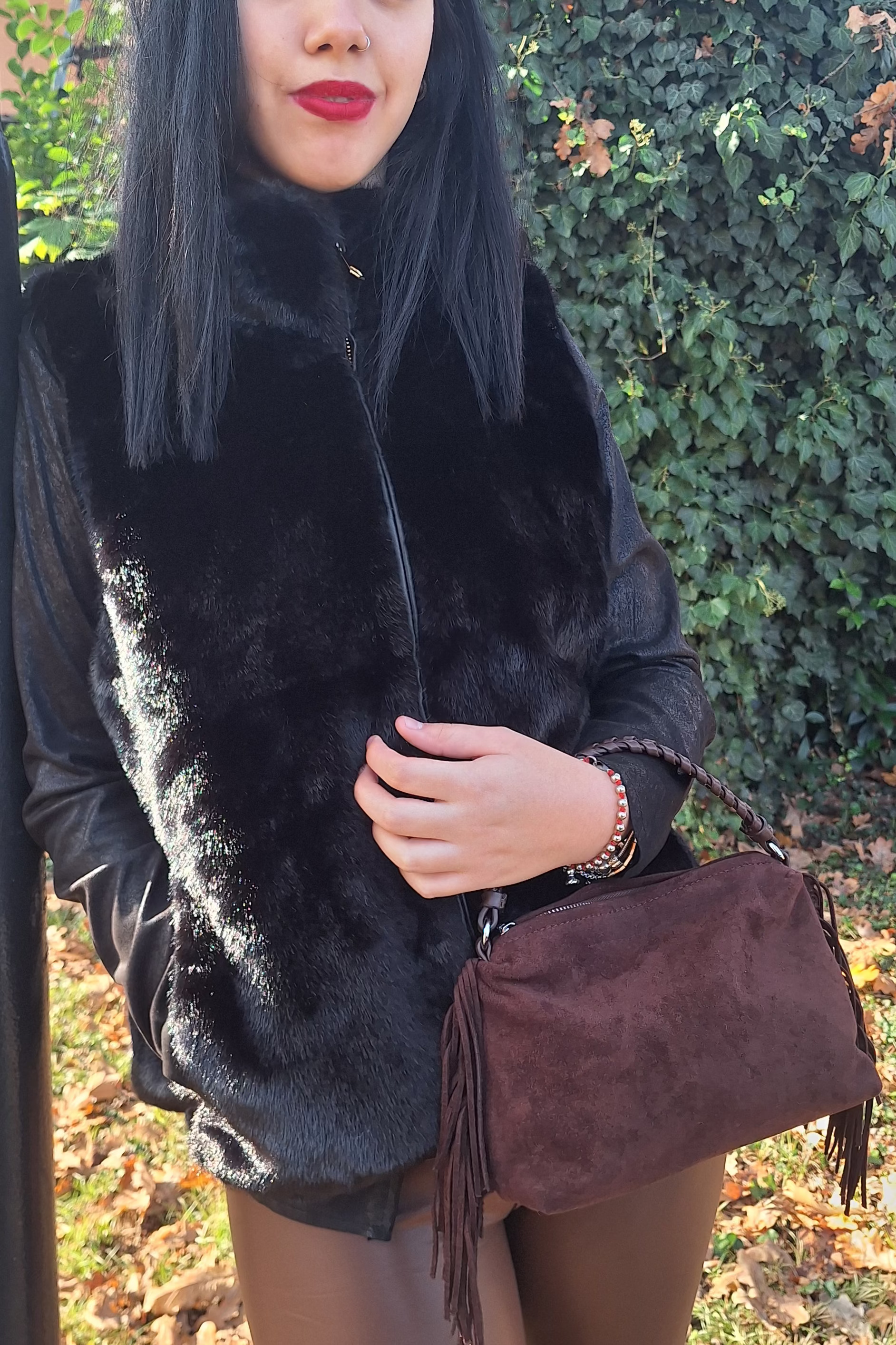 BORSA EMMA FRANGE LATERALI