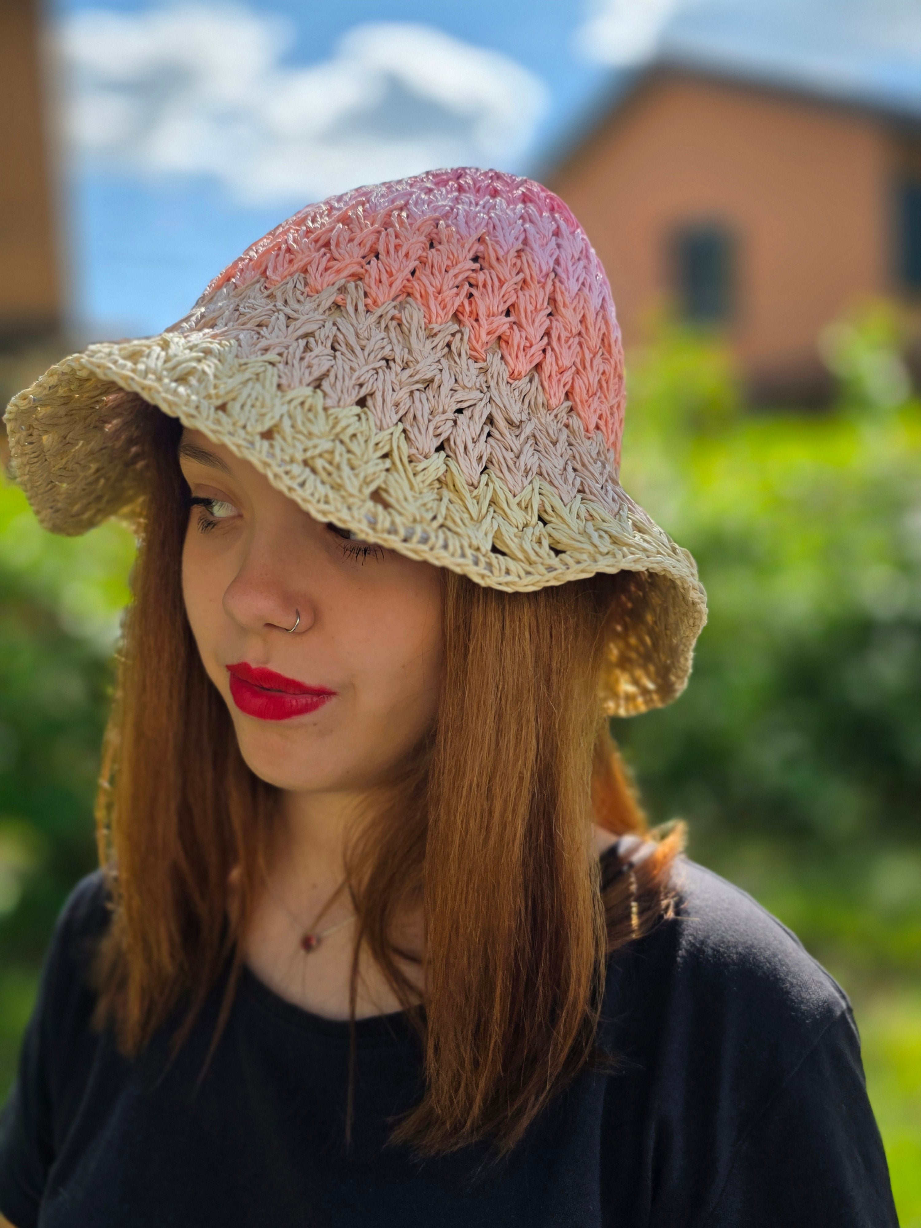 CAPPELLO RAFFIA SFUMATO