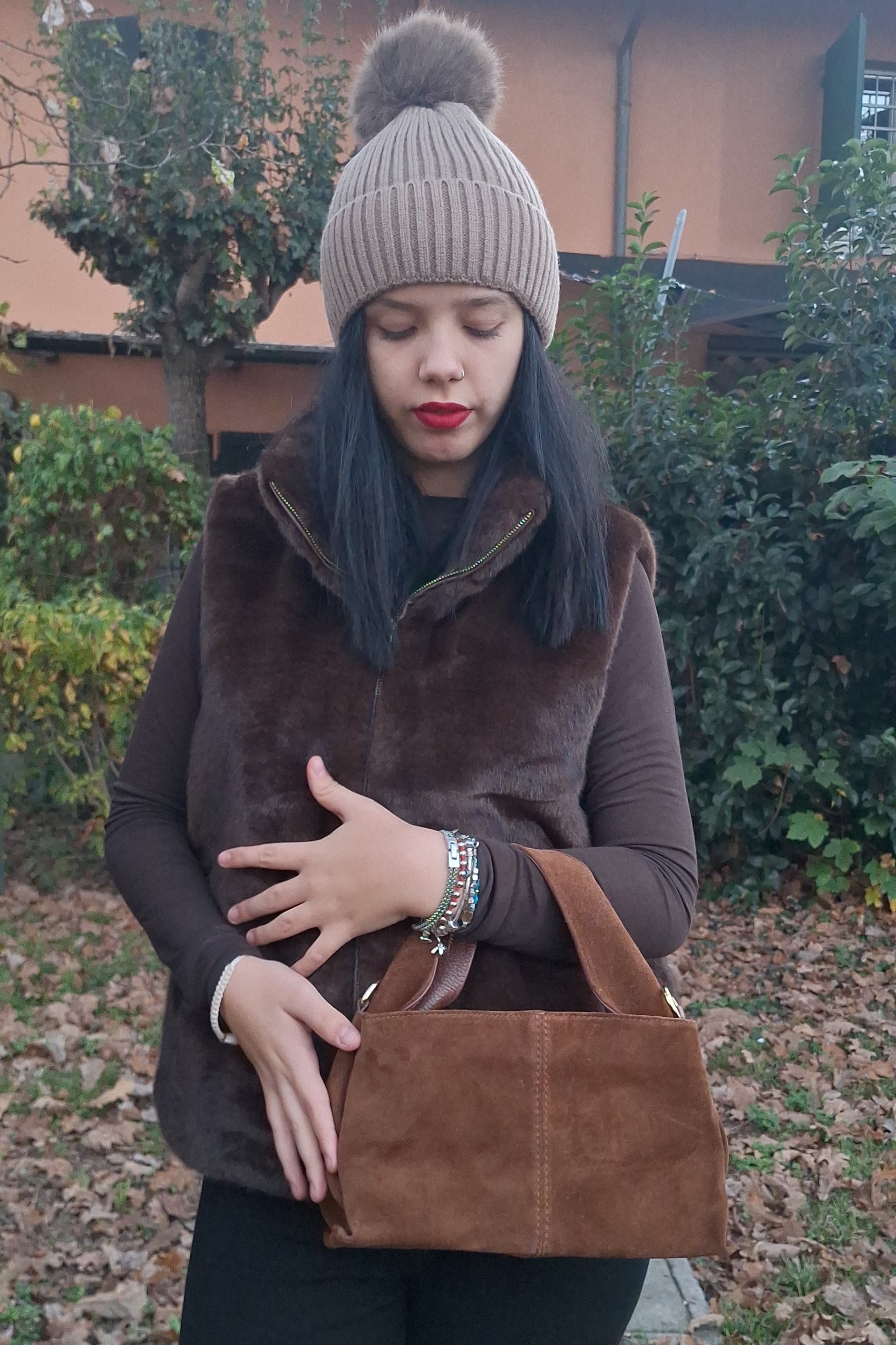 CUFFIA LANA CON PON PON