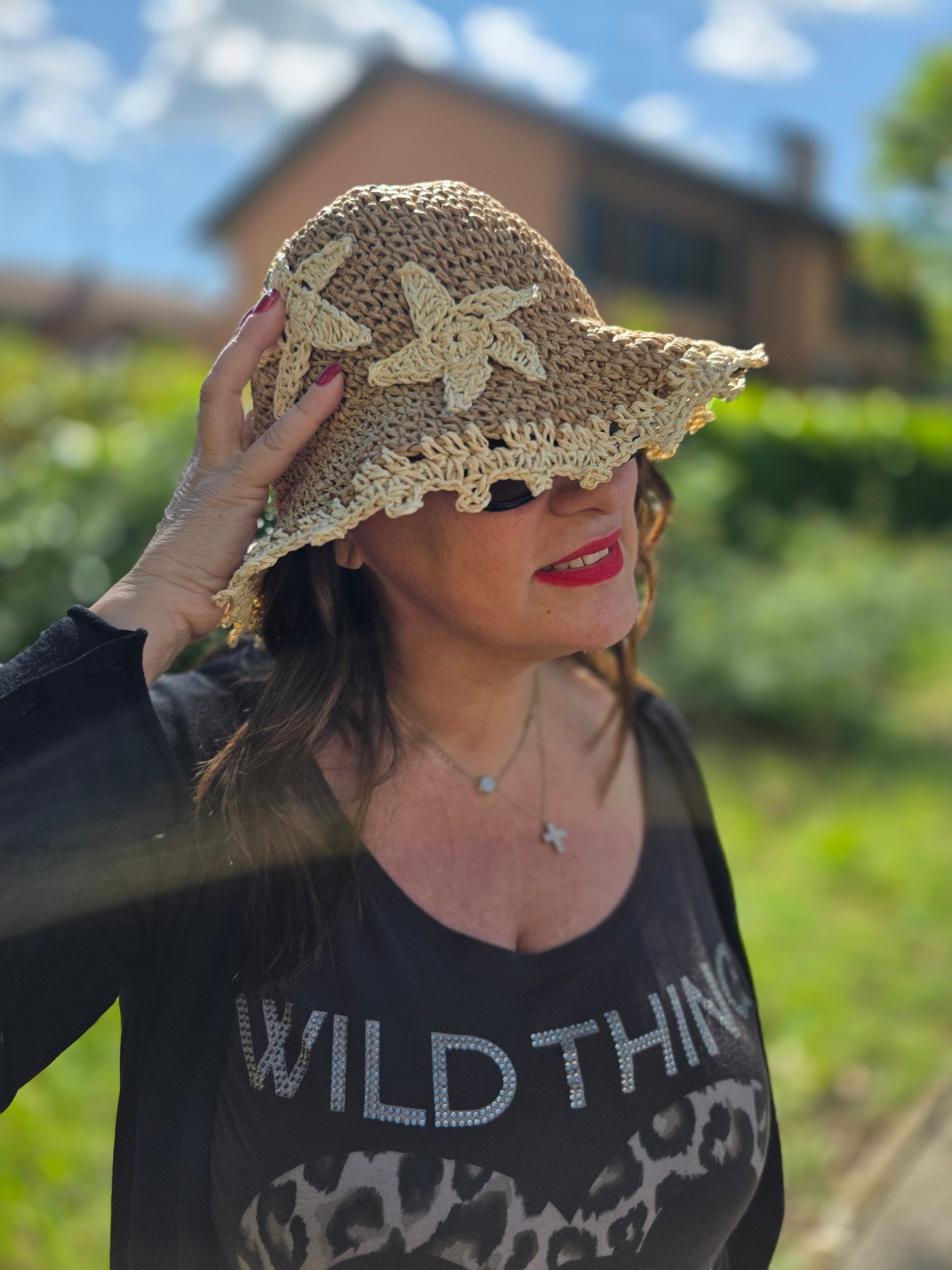 CAPPELLO RAFFIA STELLA